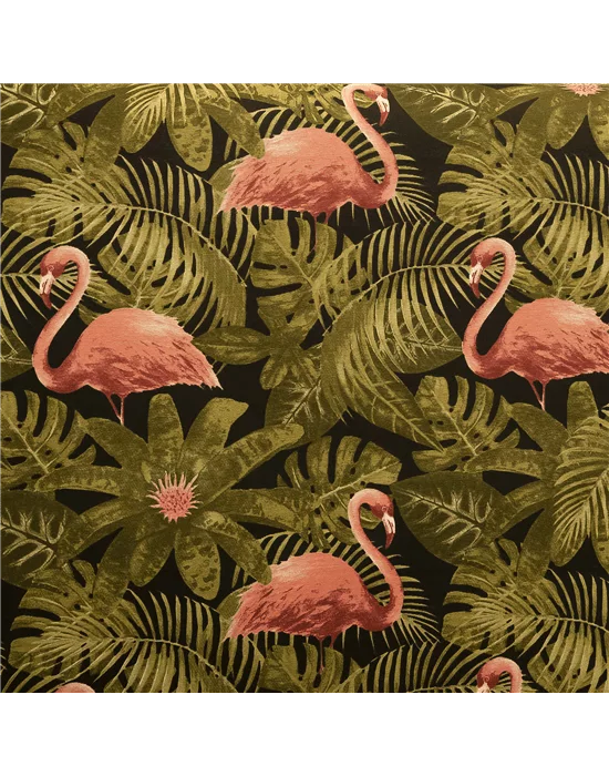 Aquatec Preto Folhas Flamingos